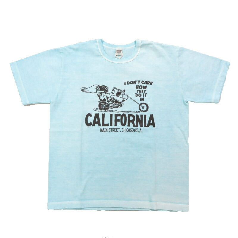 バーンズ BARNS 半袖 チューブ プリント Tシャツ CALIFORNIA  BR-25253 【2025年春夏新作】