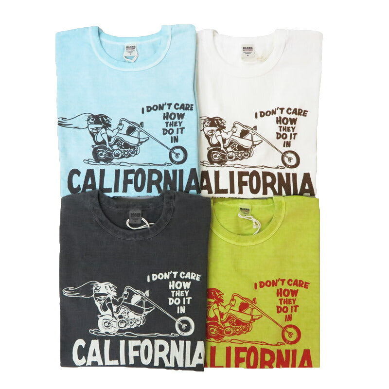 バーンズ BARNS 半袖 チューブ プリント Tシャツ CALIFORNIA  BR-25253 【2025年春夏新作】