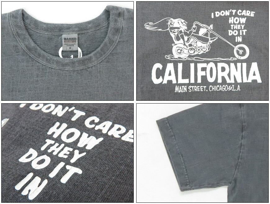 バーンズ BARNS 半袖 チューブ プリント Tシャツ CALIFORNIA  BR-25253 【2025年春夏新作】