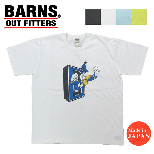 バーンズ BARNS 半袖 チューブ プリント Tシャツ Donald Duck  BR-25255 【2025年春夏新作】