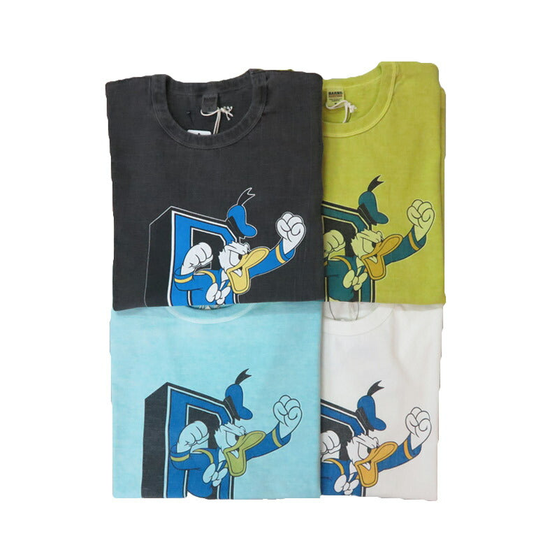 バーンズ BARNS 半袖 チューブ プリント Tシャツ Donald Duck  BR-25255 【2025年春夏新作】
