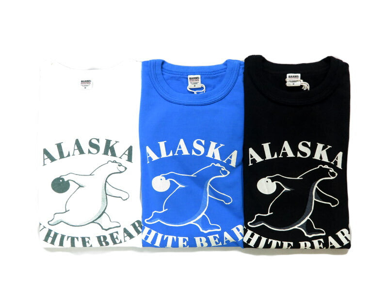 バーンズ BARNS เสื้อยืดแขนสั้นคอเต่า 18/-OE พิมพ์ลาย ”ALASKA” BR-25282