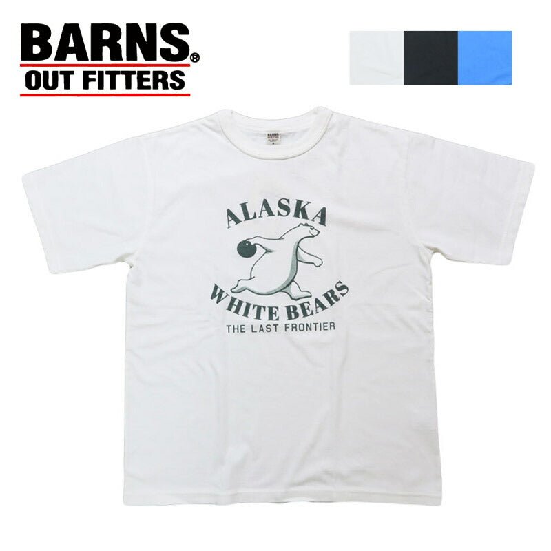 バーンズ BARNS เสื้อยืดแขนสั้นคอเต่า 18/-OE พิมพ์ลาย ”ALASKA” BR-25282