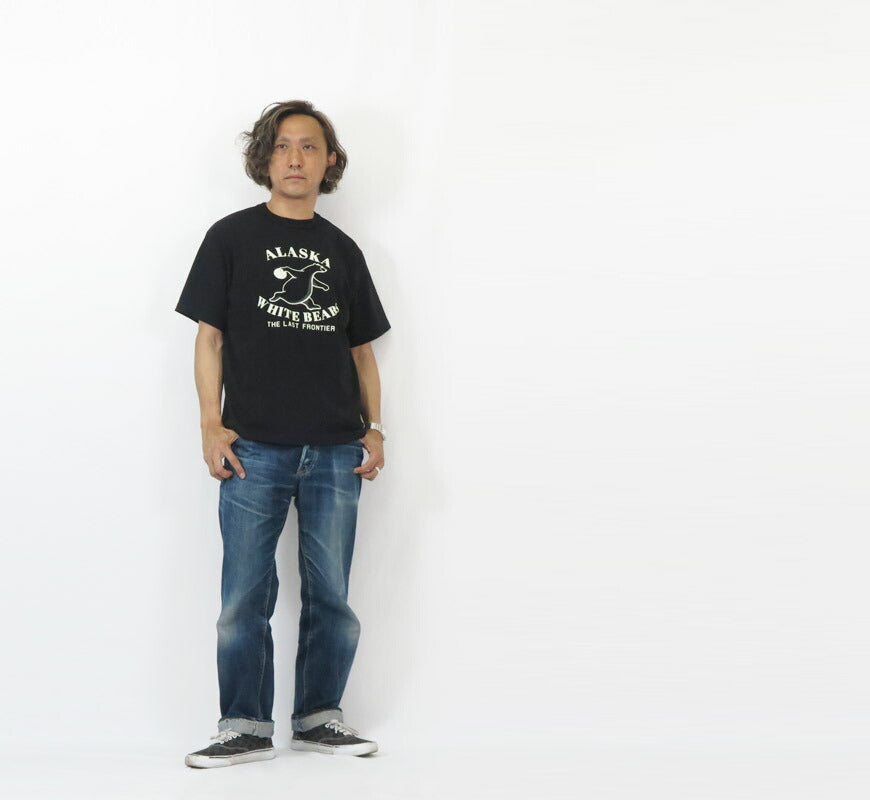 バーンズ BARNS เสื้อยืดแขนสั้นคอเต่า 18/-OE พิมพ์ลาย ”ALASKA” BR-25282