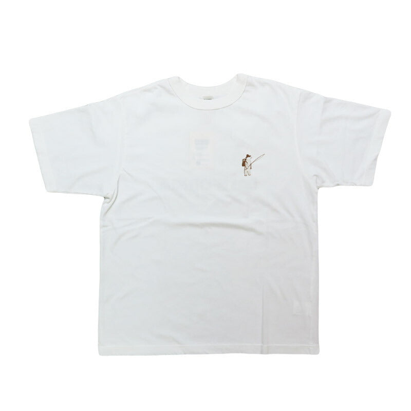 バーンズ BARNS เสื้อยืดแขนสั้นคอผูกขอบ พิมพ์ลาย Pigment "CALIFORNIA" BR-25296