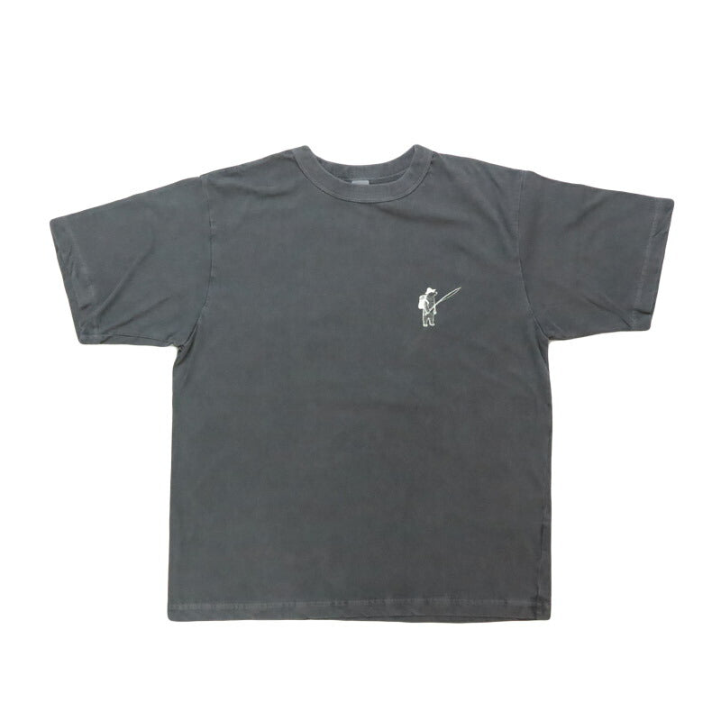 バーンズ BARNS เสื้อยืดแขนสั้นคอผูกขอบ พิมพ์ลาย Pigment "CALIFORNIA" BR-25296