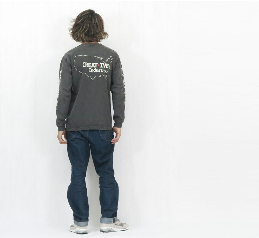 バーンズ BARNS เสื้อยืดแขนยาวพิมพ์ลาย "Creative Industry" BR-25321