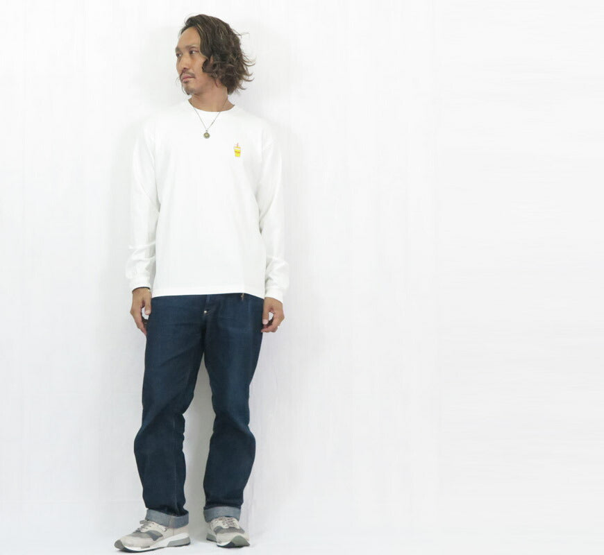 バーンズ BARNS เสื้อยืดแขนยาวพิมพ์ลาย "BRYAN'S smoothie" BR-25323