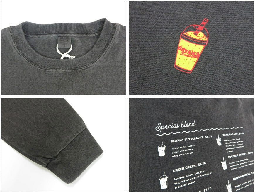 バーンズ BARNS เสื้อยืดแขนยาวพิมพ์ลาย "BRYAN'S smoothie" BR-25323