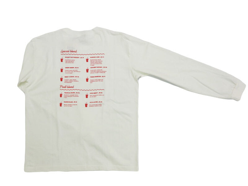 バーンズ BARNS เสื้อยืดแขนยาวพิมพ์ลาย "BRYAN'S smoothie" BR-25323