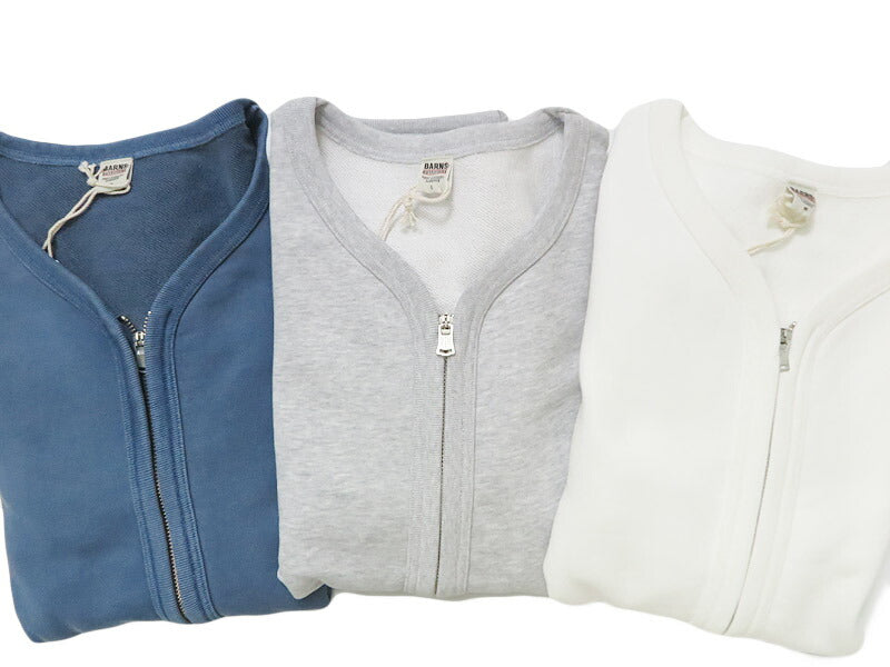 バーンズ BARNS Langarm MAX-Weight Sweatshirt Zip-Cardigan Pigmentgefärbt BR-25357