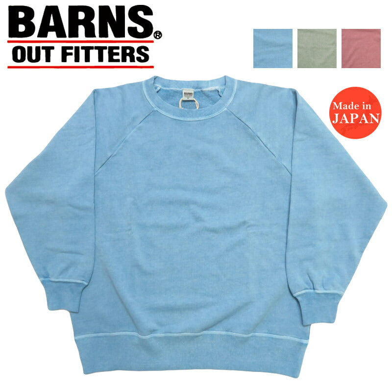 バーンズ BARNS G.O.A.T.スラブスウェット クルーネック ラグランスリーブ  BR-25412【2025年秋冬新作】