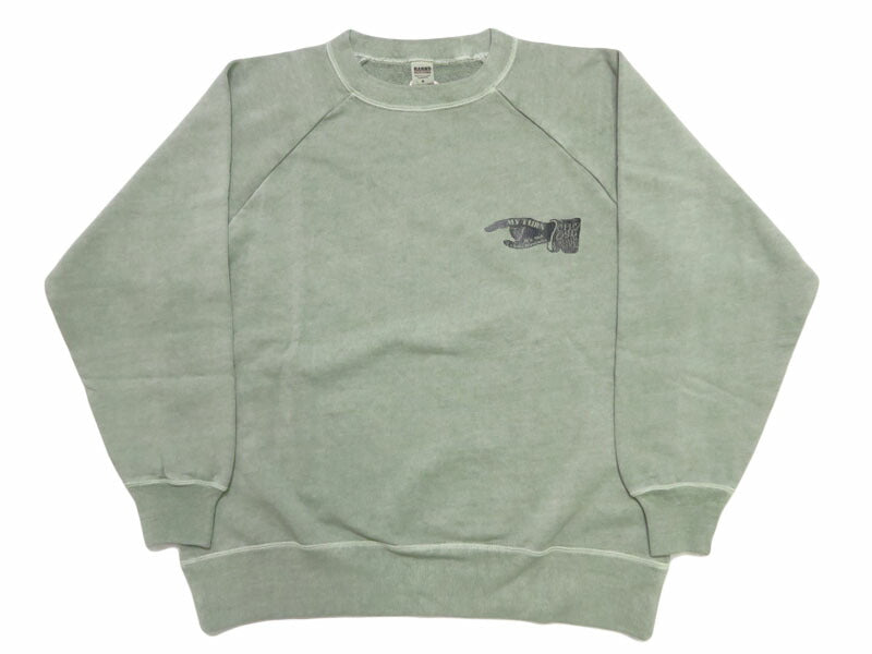 バーンズ BARNS เสื้อสเวตเตอร์ G.O.A.T. สแล็บ แขนแร็กแลนพิมพ์ลาย "TRUE VALUE" BR-25414