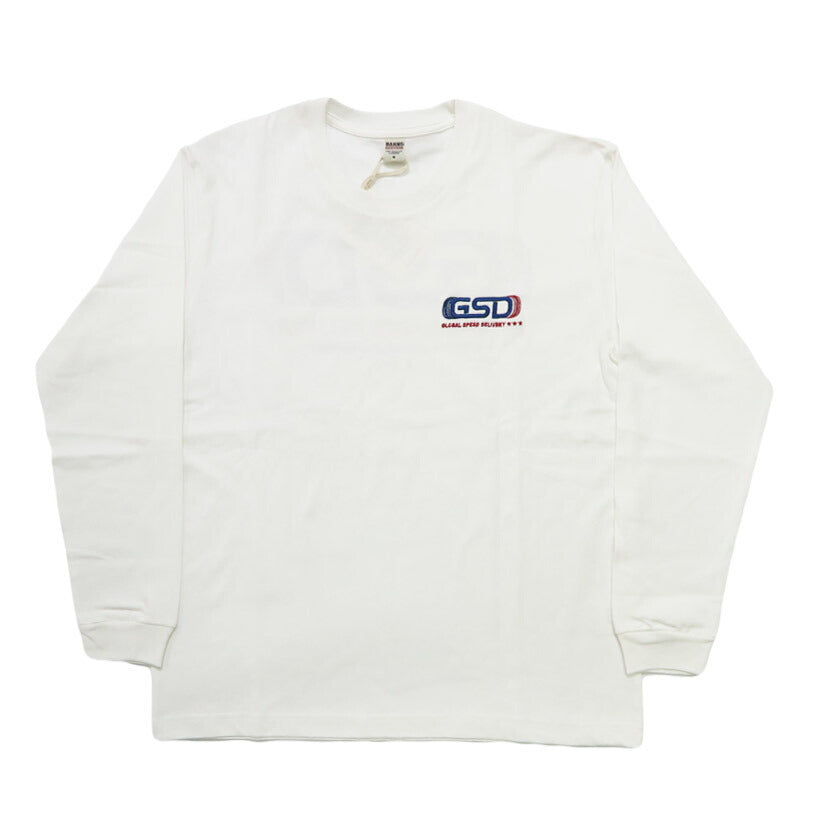 バーンズ BARNS เสื้อยืดแขนยาวพิมพ์ลาย ”GLOBAL SPEED DELIVERY” HOT-SHOT LS TEE BR-25421