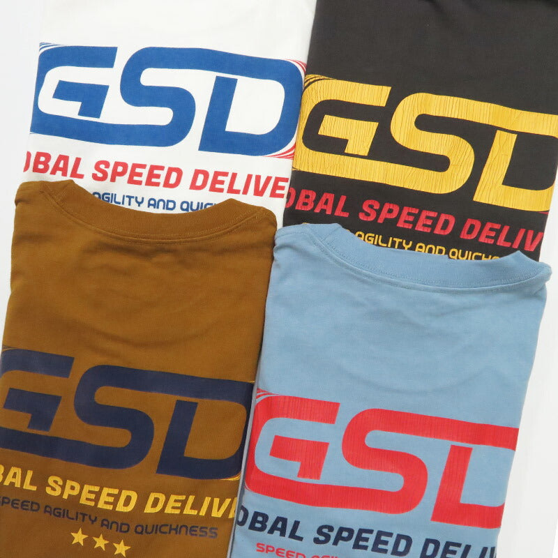 バーンズ BARNS เสื้อยืดแขนยาวพิมพ์ลาย ”GLOBAL SPEED DELIVERY” HOT-SHOT LS TEE BR-25421