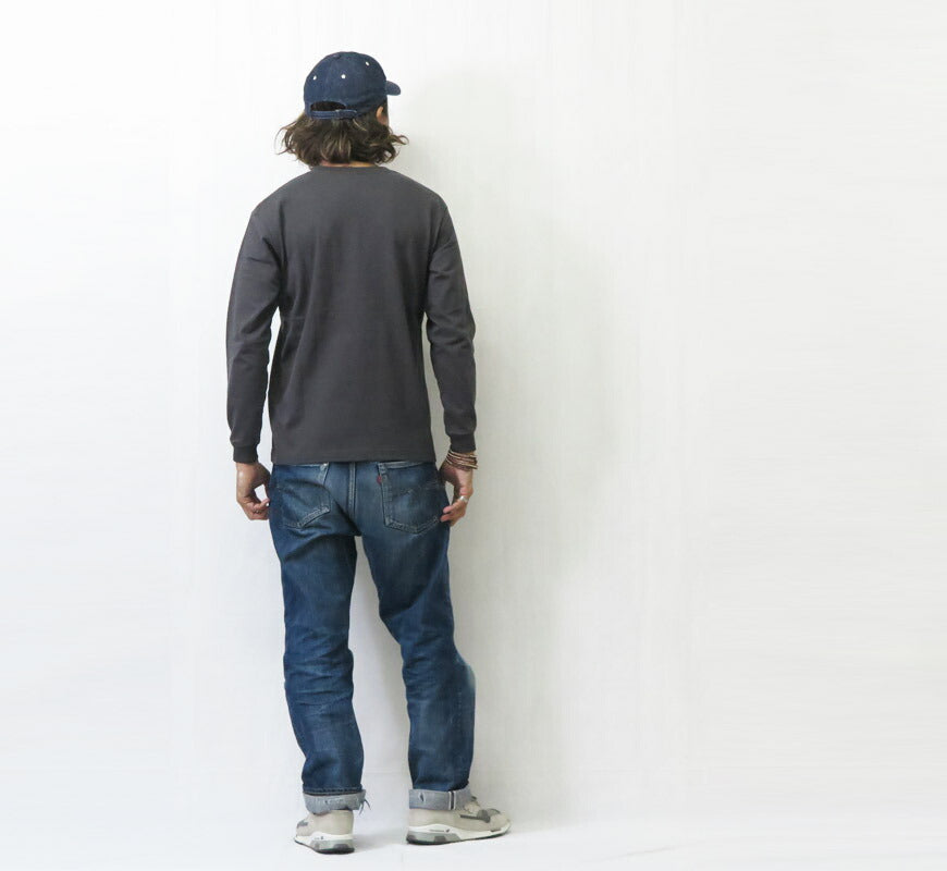 バーンズ BARNS 長袖 ”SAVE THE RED LIST” HOT-SHOT LS TEE プリント Ｔシャツ  BR-25422