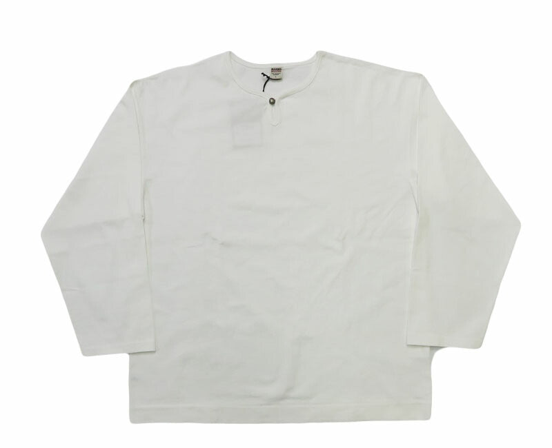 バーンズ BARNS 長袖 BIG COZUN CONCHO L/S TEE コンチョボタン 無地 Ｔシャツ  BR-26136【2025年秋冬新作】