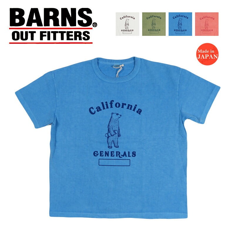 バーンズ BARNS 吊り編み G.O.A.T. 半袖Tシャツ ピグメント染め