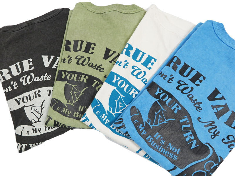 BARNS BARNS เสื้อยืดแขนสั้นถักแบบแขวน G.O.A.T. ย้อมสีพิกเมนต์ เสื้อยืดพิมพ์ลาย "TRUE VALUE" รุ่น BR-26154【คอลเลกชันฤดูใบไม้ผลิ-ฤดูร้อน 2026】