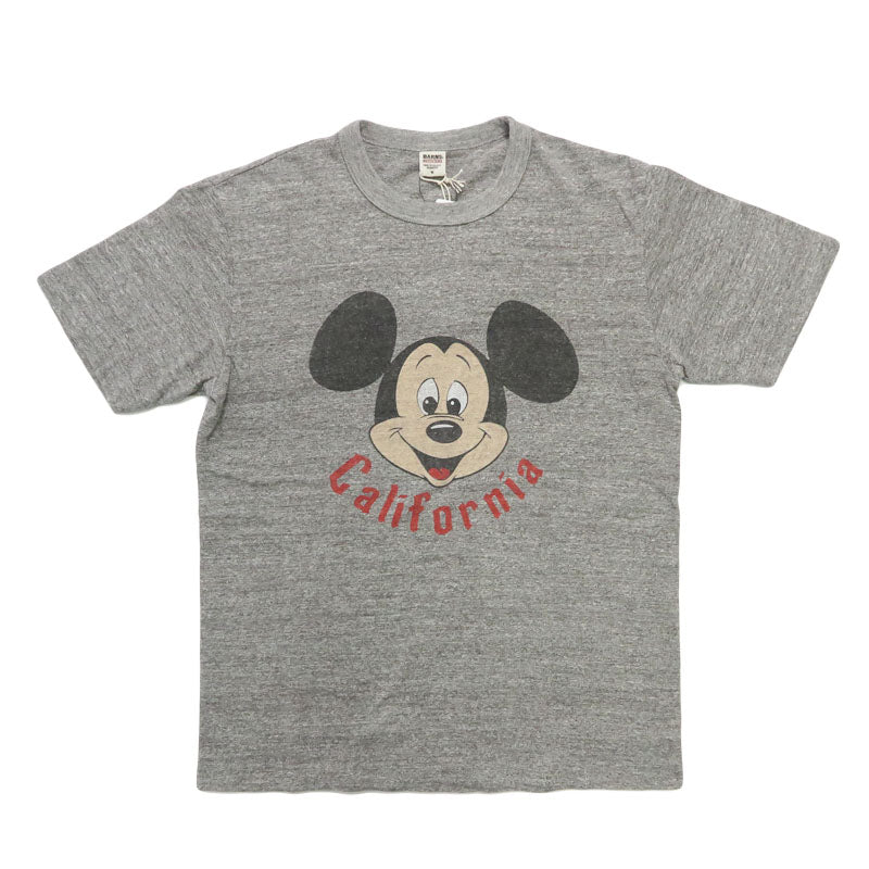 バーンズ BARNS 吊り編み 半袖Tシャツ ミッキーマウス Mickey Mouse BR-26183【2026年春夏新作】