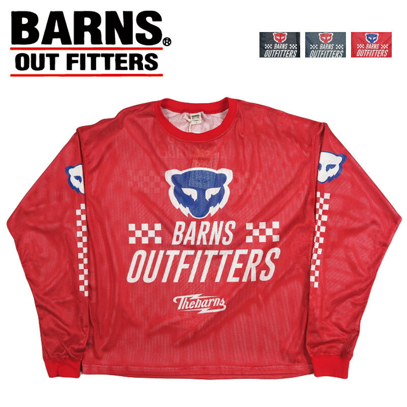 バーンズ BARNS 長袖 メッシュＴシャツ  MESH BOXY L/S TEE BR-26210【2026年春夏新作】