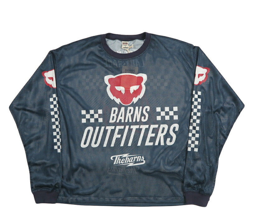 BARNS บาร์นส์ เสื้อยืดแขนยาวตาข่าย MESH BOXY L/S TEE BR-26210【คอลเลกชันฤดูใบไม้ผลิ/ฤดูร้อน 2026】