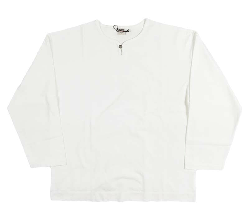 バーンズ BARNS 長袖 BIG COZUN CONCHO L/S TEE コンチョボタン 無地 Ｔシャツ  BR-26317 【2026年秋冬新作】