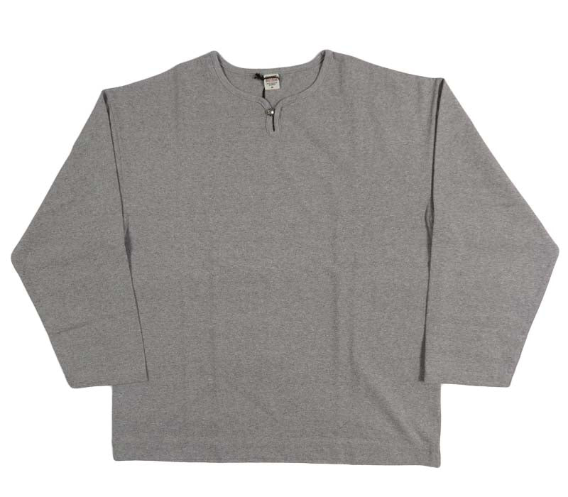 バーンズ BARNS 長袖 BIG COZUN CONCHO L/S TEE コンチョボタン 無地 Ｔシャツ  BR-26317 【2026年秋冬新作】