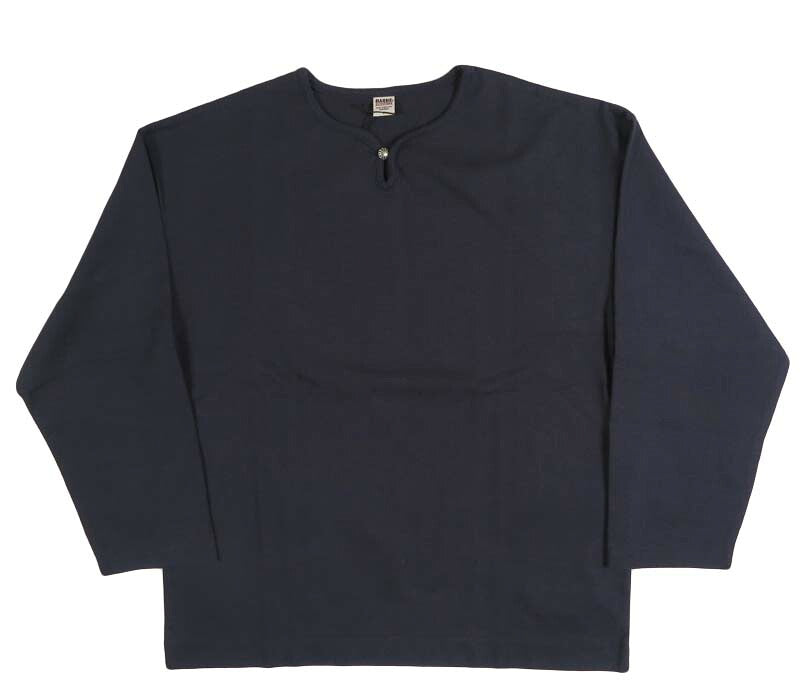 バーンズ BARNS 長袖 BIG COZUN CONCHO L/S TEE コンチョボタン 無地 Ｔシャツ  BR-26317 【2026年秋冬新作】