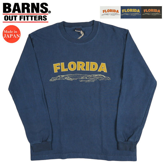 バーンズ BARNS 長袖 TUBR L/S TEE PT プリントロングＴシャツ
