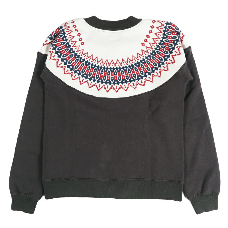 バーンズ BARNS 長袖 ハーフジップ スノーフレークパターン スウェット COZUN Half Zip Snowflake Patterned Sweatshirt BR-26373【2026年秋冬新作】