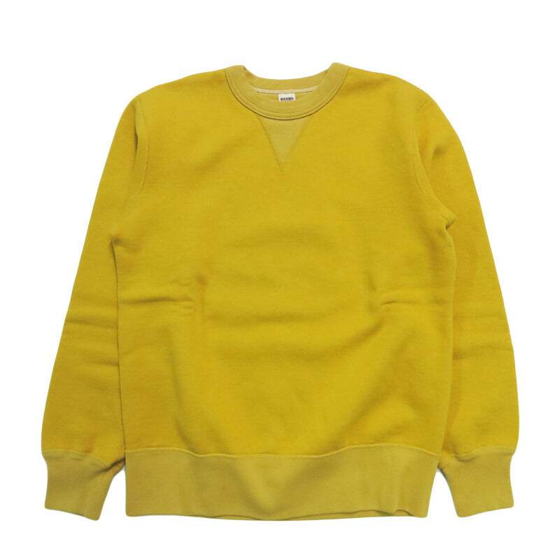 バーンズ BARNS เสื้อสเวตเตอร์คอกลมตะเข็บแบนพร้อมแผ่นเสริม COZUN BR-3000-25LTD