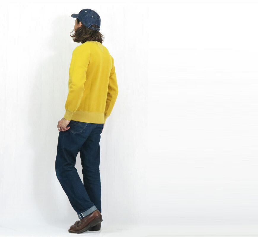 バーンズ BARNS เสื้อสเวตเตอร์คอกลมตะเข็บแบนพร้อมแผ่นเสริม COZUN BR-3000-25LTD
