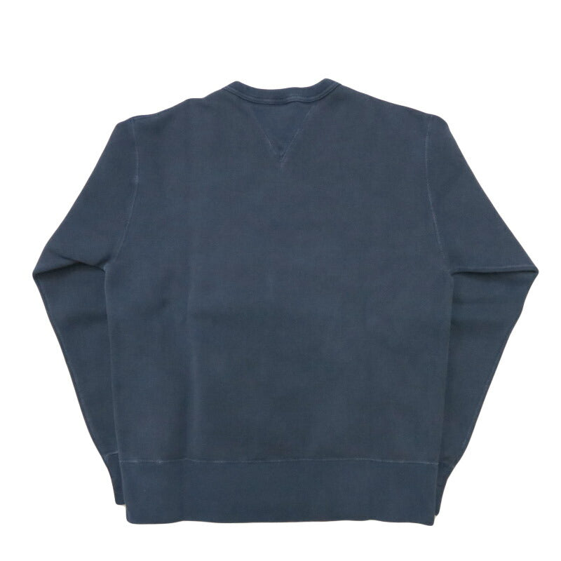バーンズ BARNS แบบแทรกทั้งสองด้าน V กาเซ็ต เสื้อสเวตคอกลมย้อมสีพิกเมนต์ ตะเข็บแบน COZUN BR-3000PG-26