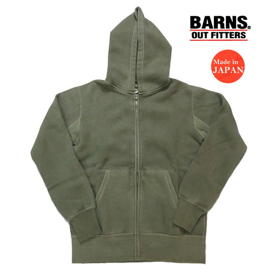 บาร์นส์ BARNS เสื้อฮู้ดแบบซิปเต็ม ผ้าสเวตเตอร์ สีพิเศษ Flat Seamer BR-3010PG-25