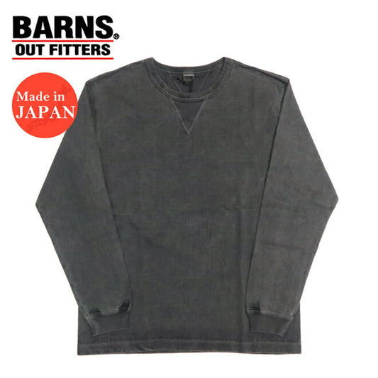 반스 BARNS 긴팔 티셔츠 크루넥 빈티지 피그먼트 4본침봉제 유니언 스페셜 플랫 시머 BR-3043PG-25