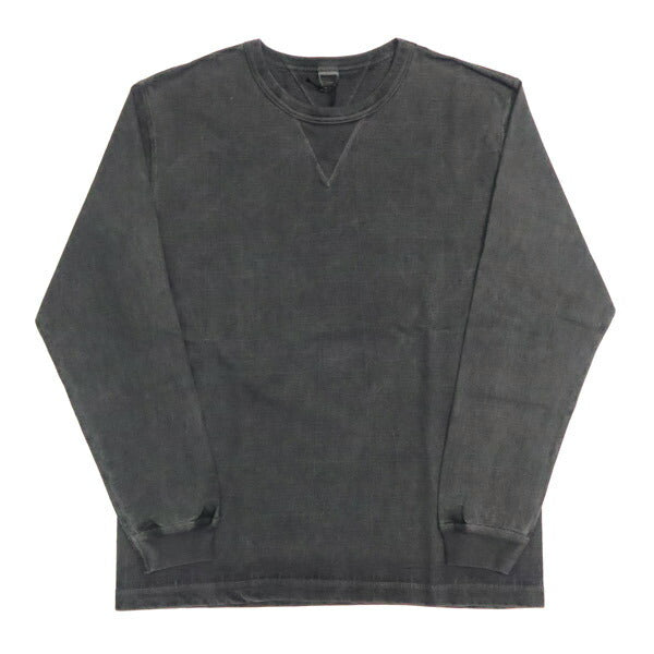バーンズ BARNS 長袖 Ｔシャツ クルーネック ヴィンテージ ピグメント 4本針縫い ユニオンスペシャル・フラットシーマー BR-3043PG-25