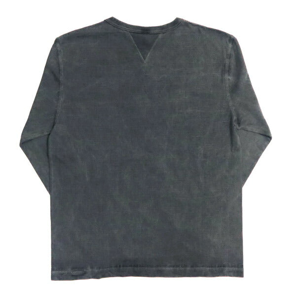 バーンズ BARNS 長袖 Ｔシャツ クルーネック ヴィンテージ ピグメント 4本針縫い ユニオンスペシャル・フラットシーマー BR-3043PG-25