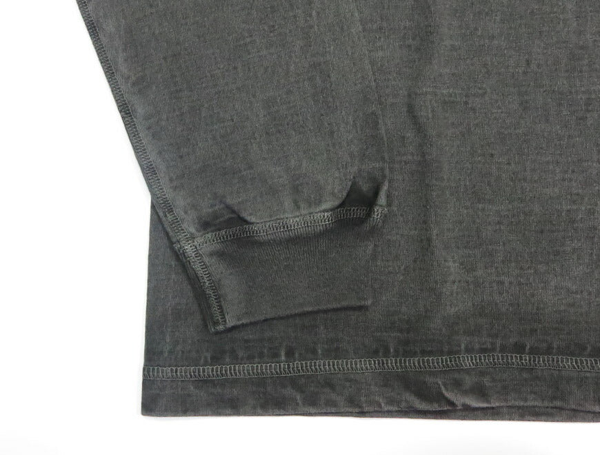 バーンズ BARNS 長袖 Ｔシャツ クルーネック ヴィンテージ ピグメント 4本針縫い ユニオンスペシャル・フラットシーマー BR-3043PG-25