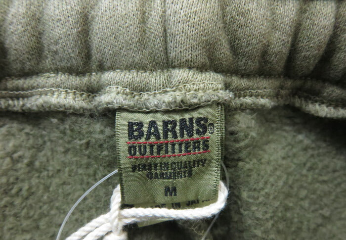 バーンズ BARNS スウェット パンツ ワイドテーパード ピグメント加工 裏起毛 無地 BR-3049PG
