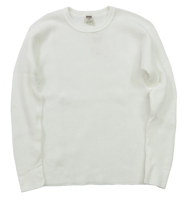 バーンズ BARNS 20/2 Heavy Thermal Langarm Toughneck T-Shirt Waffel BR-3080