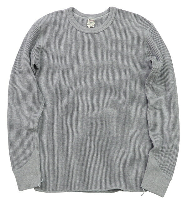 バーンズ BARNS 20/2 Heavy Thermal Langarm Toughneck T-Shirt Waffel BR-3080