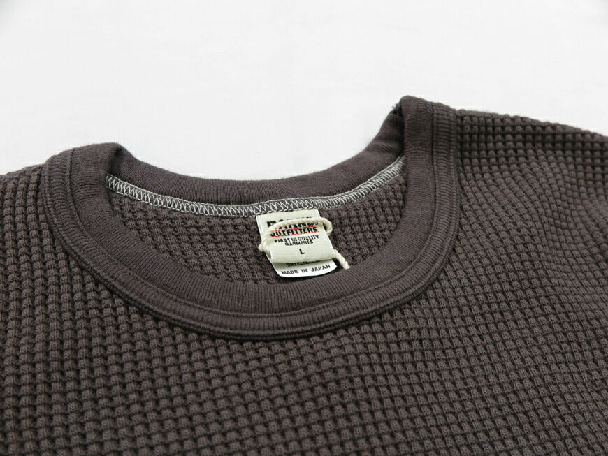 バーンズ BARNS 20/2 Heavy Thermal Langarm Toughneck T-Shirt Waffel BR-3080