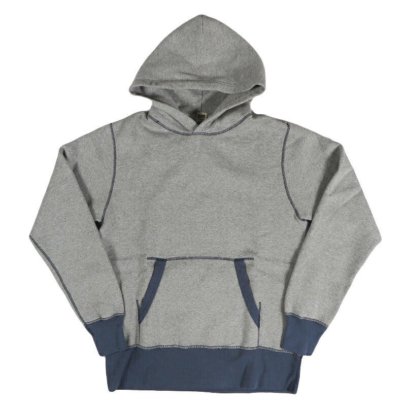 バーンズ BARNS 長袖 リブ切替 ステッチパーカー 30/7 COZUN Switching Rib & Stitch Hoodie BR-3307 【2026年秋冬新作】