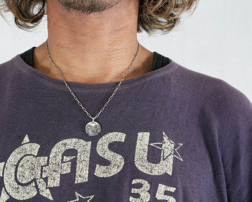 バーンズ BARNS × ノースワークス NORTH WORKS シルバー900 10セントコイン ペンダントトップ MEXICAN SKULL BR-7011W 【2026年春夏新作】