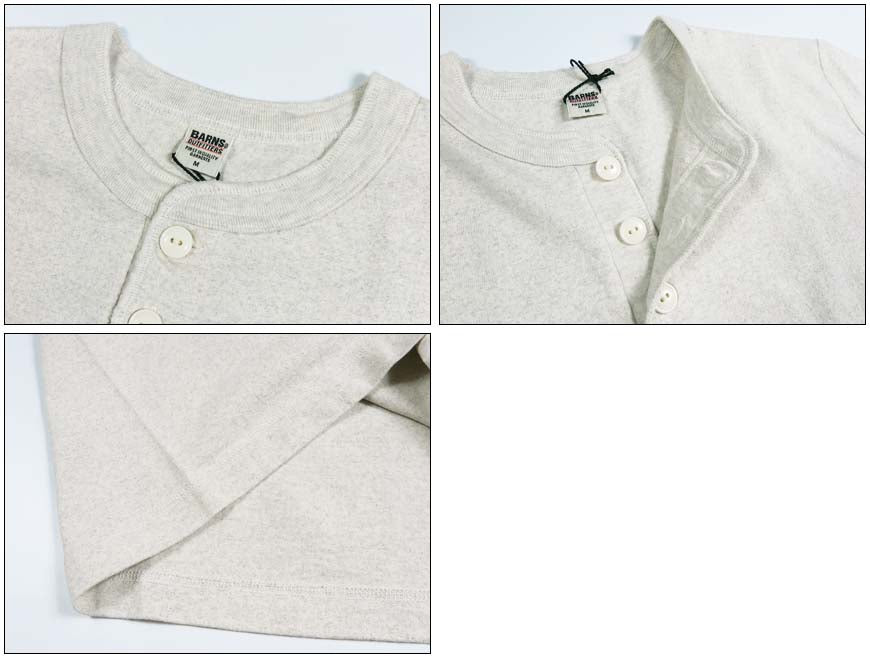 バーンズ BARNS STANDARD COZUN ヘンリーネック 半袖 Tシャツ 2026年限定カラー BR-8146 【2026年春夏新作】