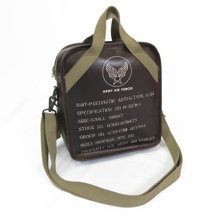 バズリクソンズ Buzz Rickson's TYPE G-3A 馬革 レザー ショルダー バッグ SUIT-PNEUMATIC ANTI-G, TYPE G-3A LEATHER BAG BR02834