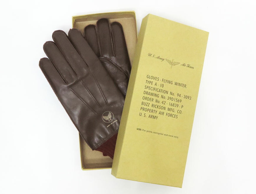 バズリクソンズ Buzz Rickson's Typ A-10 Handschuhe GLOVES-FLYING WINTER Pferdeleder Horsehide BR02835