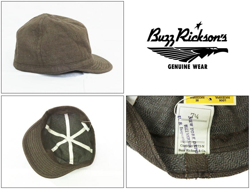 バズリクソンズ Buzz Rickson's ワーキング キャップ ハット HAT WORKING BROWN DENIM (MOD.) BR02844