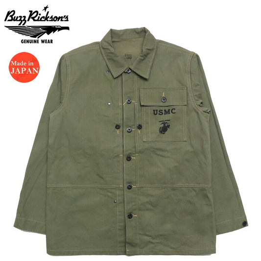 バズリクソンズBuzzRickson'sヘリンボーンツイルユーティリティーコートU.S.M.C.M-1944カバーオールジャケットBR15123【2022-23年秋冬新作】